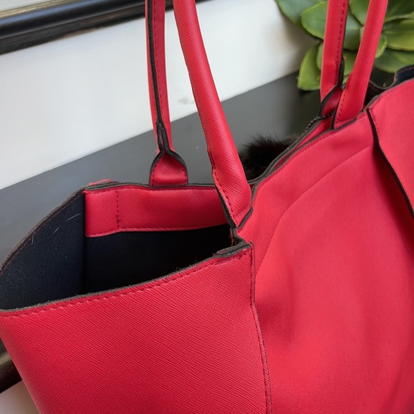 Bags New Red Tote Bag Handbag Purse Shopper Carryall Laptop Vegan